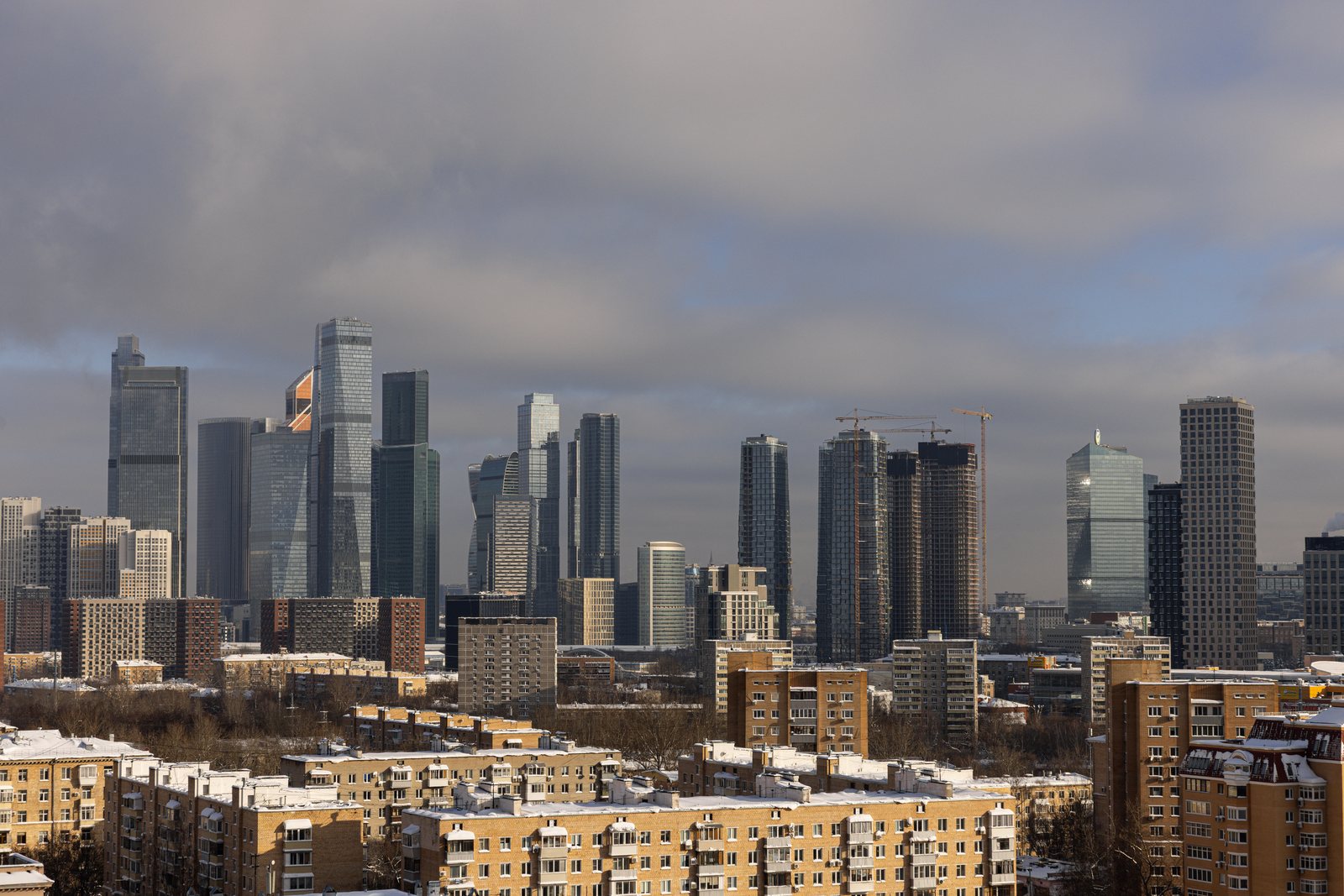 Панорама небоскрёбов Москва-Сити