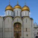 Южный фасад Успенского собора Московского Кремля с образом Богоматери Владимирской